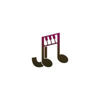 letter j logo icoon met muzieknoot ontwerp symboolsjabloon vector