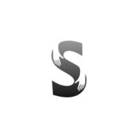 letter s logo icoon met hand ontwerp symbool sjabloon vector