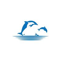 dolfijn logo pictogram ontwerp concept vector sjabloon