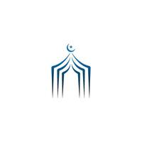 islamitisch logo, moskee pictogram vector ontwerpsjabloon