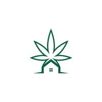 cannabis blad logo vector ontwerpsjabloon