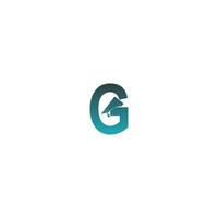 letter g logo icoon met afstudeer hoed ontwerp vector