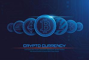 Cryptocurrency concept achtergrond vector