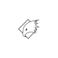 valk, adelaar vogel logo pictogram vector ontwerpsjabloon