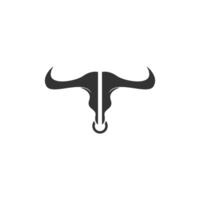 stier pictogram logo, buffel hoofd pictogram logo ontwerp vector