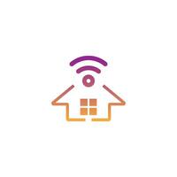 slimme huis logo pictogram ontwerp concept illustratie sjabloon vector