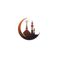 islamitisch logo, moskee pictogram vector ontwerpsjabloon