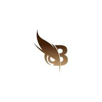 letter b logo pictogram gecombineerd met uil ogen pictogram ontwerp vector