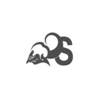 Javaanse marionet icoon met letter logo ontwerp vectorillustratie vector