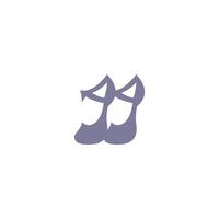 ballerina schoen, ballet schoen logo pictogram ontwerp vector