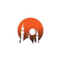 islamitisch logo, moskee pictogram vector ontwerpsjabloon