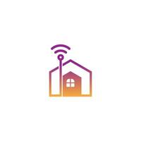 slimme huis logo pictogram ontwerp concept illustratie sjabloon vector