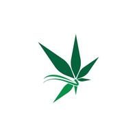 cannabis blad logo vector ontwerpsjabloon