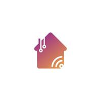 slimme huis logo pictogram ontwerp concept illustratie sjabloon vector
