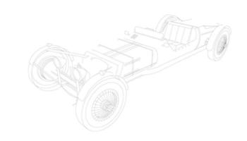 vintage auto ontwerp lijntekeningen vector