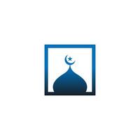 islamitisch logo, moskee pictogram vector ontwerpsjabloon