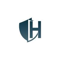 schild logo icoon met letter h naast ontwerp vector