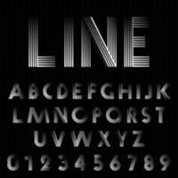Lijn lettertype ontwerpsjabloon vector