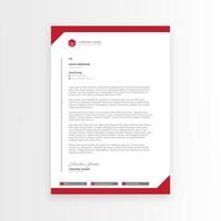 Modern Rood Briefpapier Template vector