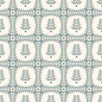 vector abstracte geometrische etnische groene bloem vorm tartan geruite naadloze patroon op witte crème achtergrond. Scandinavische Scandinavische stijl. gebruik voor stof, interieurdecoratie-elementen, verpakking.