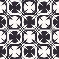 abstracte zwart-wit zwart-wit kleur geometrische geruite cirkel achtergrond met driehoek stervorm naadloze patroon. gebruik voor stof, interieurdecoratie-elementen, verpakking. vector