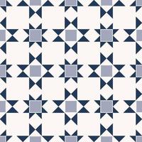blauwe kleur kleine geometrische driehoek ster vierkante vorm naadloze achtergrond. eenvoudig islamitisch, afrikaans, perzisch, peranakan-patroon. gebruik voor stof, textiel, interieurdecoratie-elementen, verpakking.
