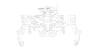 lijntekeningen van torpedojager tank vector