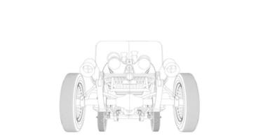 vintage auto ontwerp lijntekeningen vector