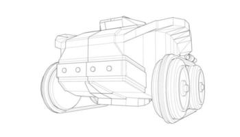 lijntekeningen van militaire tanks vector