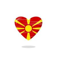 Macedonië vlag vormige liefde illustratie vector