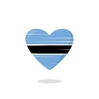Botswana vlag vormige liefde illustratie vector