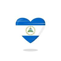 nicaragua vlag vormige liefde illustratie vector