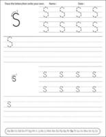 alfabet handschrift praktijk werkblad. alfabetactiviteit voor kleuters en kleuterscholen. Engelse activiteit voor kinderen vector