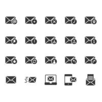 E-mail icon set vector