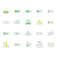 Batterij icon set vector