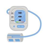 medische elektronische tonometer platte vector geïsoleerde moderne illustratation.