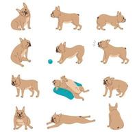 honden emoties set vector