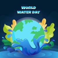 wereld water dag achtergrond vector