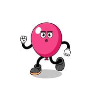 lopende ballon mascotte illustratie vector