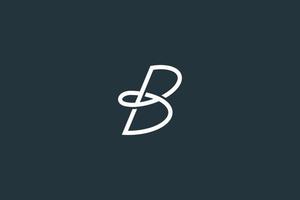 minimale letter b logo ontwerp vector