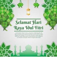 vectorbanner voor de groeten van sociale media voor eid al fitr hari raya idul fitri moslimvakanties