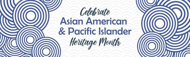 Aziatische Amerikaanse en Pacific Islander Heritage Month. vector abstracte geometrische horizontale banner voor sociale media. aapi geschiedenis jaarlijkse viering in de vs.