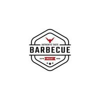 bbq barbecue grill logo vector ontwerp inspiratie