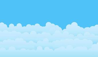 blauwe lucht en witte wolken background.vector afbeelding. vector