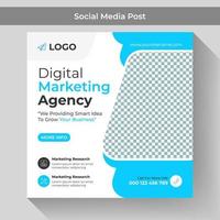 digitale marketing social media postsjabloon en business bureau vierkante banner ontwerpidee vector
