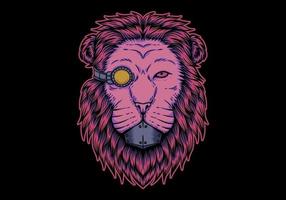 Lion cyborg illustratie vector