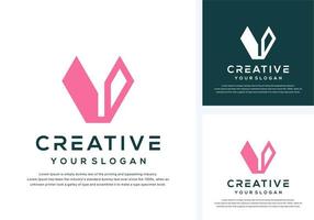 abstract monogram letter v logo ontwerp vector