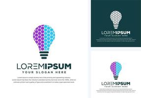 abstract lamp logo ontwerp vector