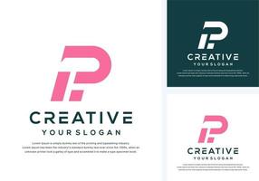 abstract monogram letter p logo ontwerp vector