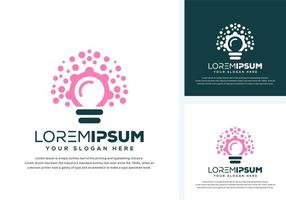 abstract lamp logo ontwerp vector